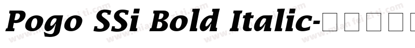 Pogo SSi Bold Italic字体转换